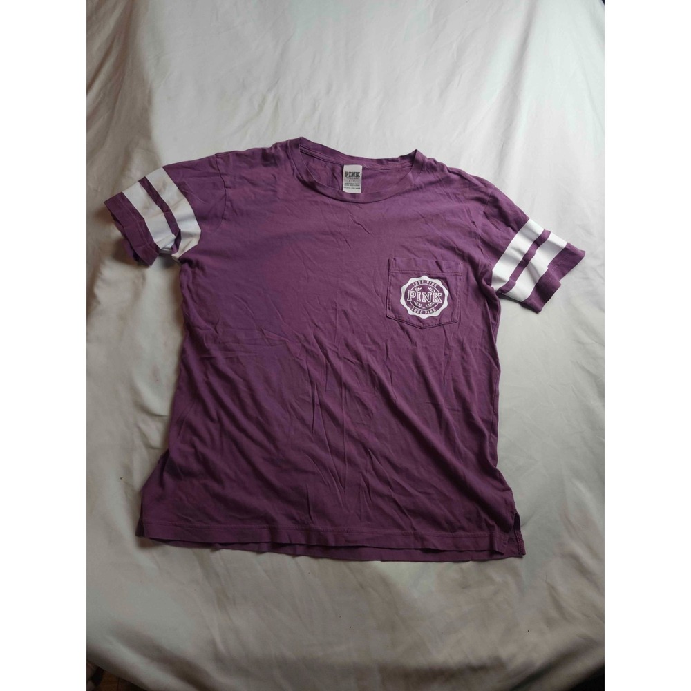 Pink Victorias Secret Shirt Womens S Purple Athleisure Sporty Campus Loungewear